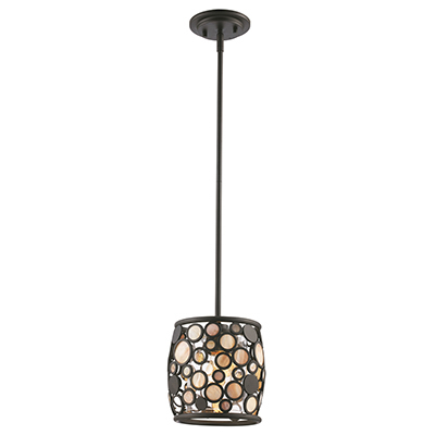 Trans Globe Lighting PND-2023 ROB Fisher 8.25" Indoor Rubbed Oil Bronze Contemporary Pendant